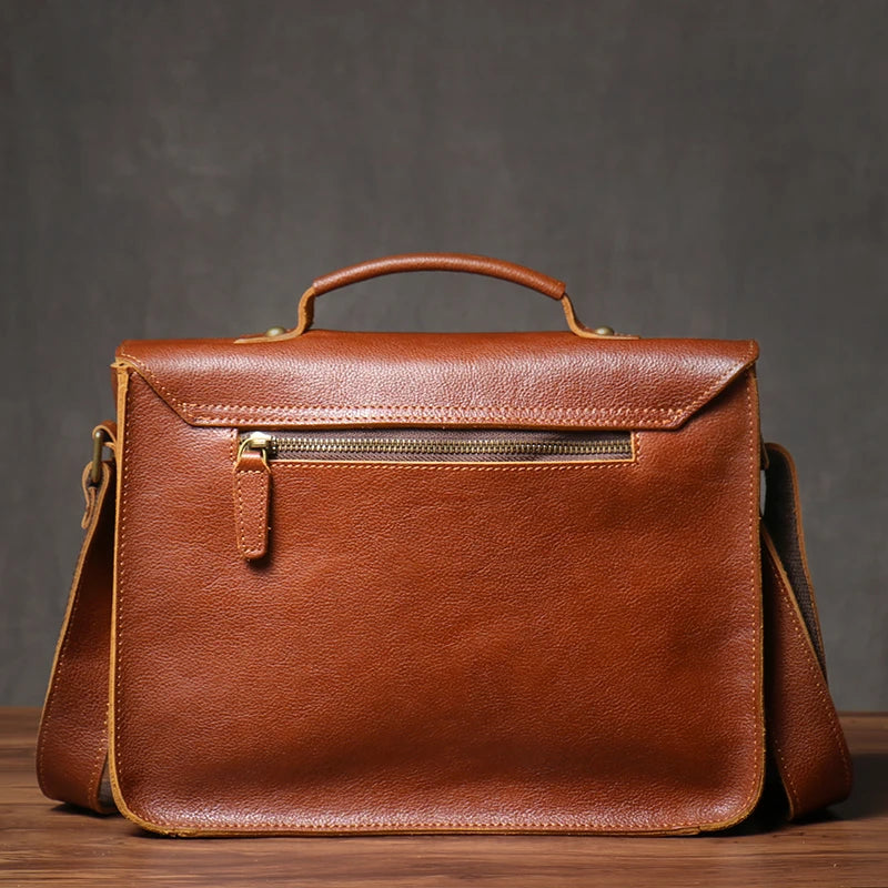NUKA High Quality Top-Grain Cowhide Crossbody Bag Retro Unisex Messenger Bag Luxury Shoulder Bag Genuine Leather Cambridge Bags