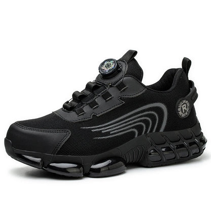 Indestructible Steel Toe Work Shoes for Men Women Rotating Button Safety Shoes Lightweight Construction Work Safety Shoes