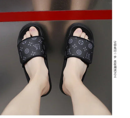 Men's Genuine Leather Sandals Comfortable Man Sandal House Slippers Man Summer Shoes Sale Genuine Mens Slipper Flip Flop Slides