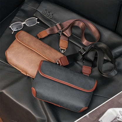 Casual Fashion Crossbody Bag Men Flap Shoulder Bag Vintage Design Shoulder Messenger Bags Unisex Mobile Phone Sling Handbags