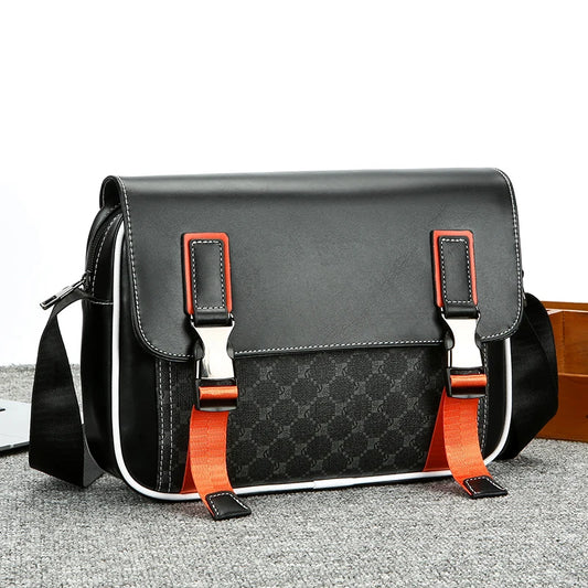 Fashion Casual Men Satchels Bag High Quality Soft PU Leather Men's Flap Handbag Casual Male Shoulder Bag Clutches Bag