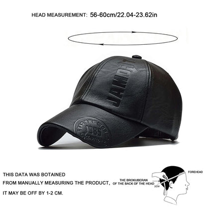 Unisex 1985 Letter Imprinting Leather Baseball Caps Spring and Autumn Outdoor Adjustable Casual Hats Sunscreen Hat