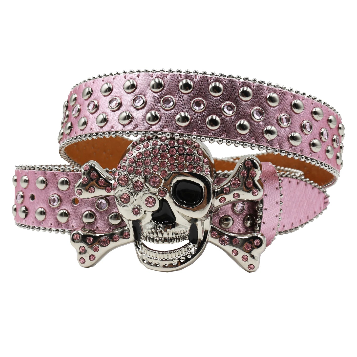 Rhinestone belt Skull Designer Belt Fashion Luxury Mens Belt and Lady Leather Decorated with Colorful Diamonds