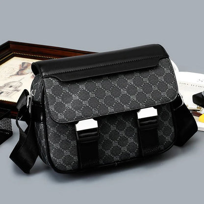 2026 New Design Shoulder Bag Men Crossbody Bag Fashion Business PU Leather Chest Bag Male Mobile Phone Bag Purses Handbags