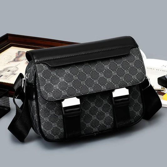 2026 New Design Shoulder Bag Men Crossbody Bag Fashion Business PU Leather Chest Bag Male Mobile Phone Bag Purses Handbags
