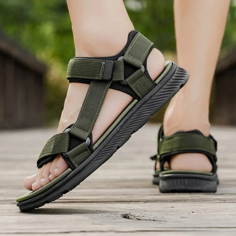 Summer Sandals Outdoor Wadable Man Arch Support Yoga Mat Insole Gladiator Open Beach Slippers Antiskid Durable Flat Men Slides