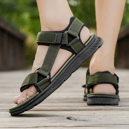 Summer Sandals Outdoor Wadable Man Arch Support Yoga Mat Insole Gladiator Open Beach Slippers Antiskid Durable Flat Men Slides