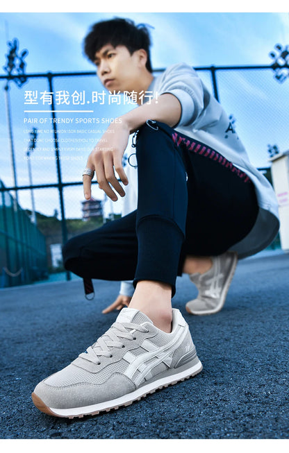 Double Star Training Walking Shoes, Breathable Mesh Sports Shoes, Versatile Fashion Trendy Men's Shoes