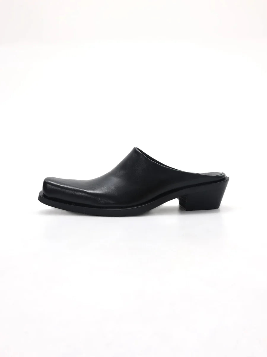 Casual business formal leather slippers for men and women summer new mules fashionable simple breathable and comfortable sandals