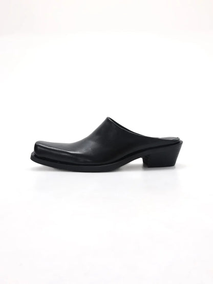 Casual business formal leather slippers for men and women summer new mules fashionable simple breathable and comfortable sandals