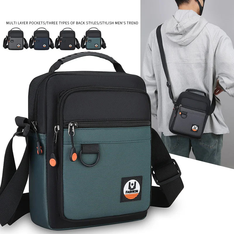 3 Layers Design Men's Small Bag Lightweight Oxford Men's Pouch Crossbody Bags For Man Fashion Casual Men's Handbag ShoulderBag