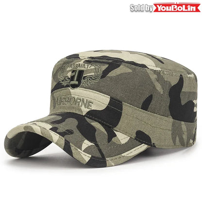 AIRBORNE Airborne Commando Cadet Flat Cap Sun Hat Trucker Caps Dad Hats