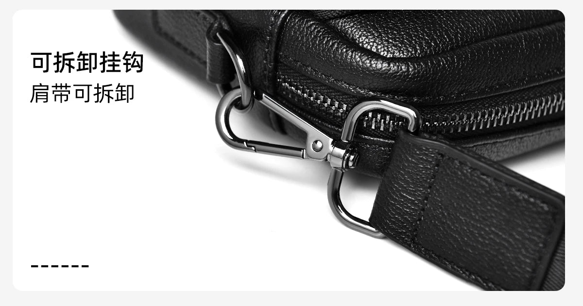 High Quality Real genuine Leather Men Shoulder Bag Natural Cowhide Messenger Bag crossbody bag for 7.9-inch lpad Phone Bag