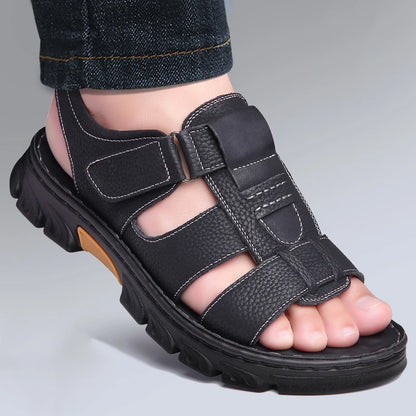 Men's Casual Outdoor Sandals with Adjustable Straps and Non-Slip Sole for Summer Beach Walks, Hiking Trails, and Daily Wear, Per