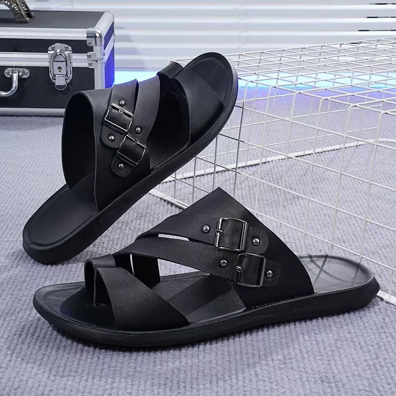 New Men's Daily Slippers Outdoor Casual Sandals Non-slip Lightweight Male Cool Slides Outdoor Man Half Drag Flip-flops Sandalias