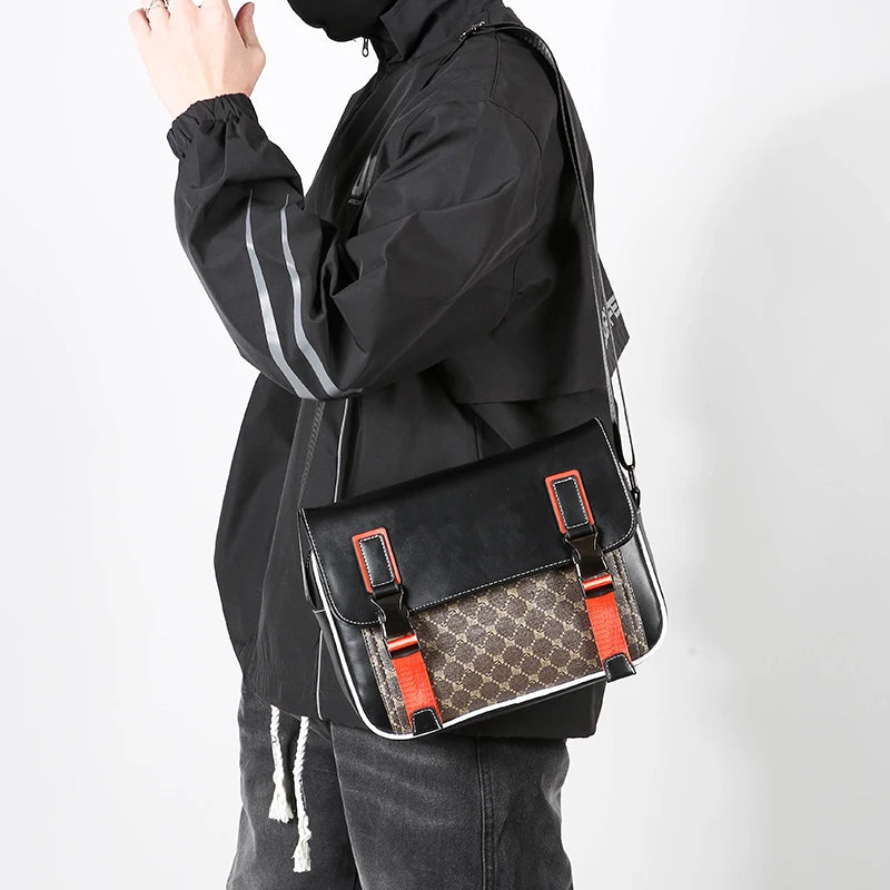 Fashion Casual Men Satchels Bag High Quality Soft PU Leather Men's Flap Handbag Casual Male Shoulder Bag Clutches Bag