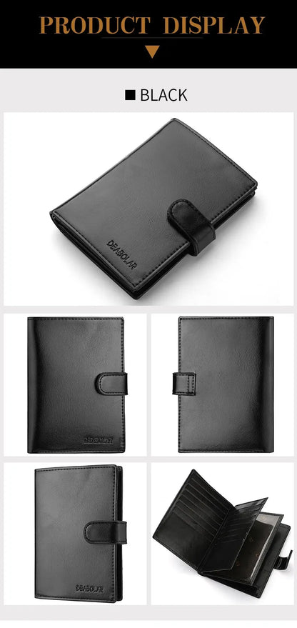 Stylish Travel Passport Bag Multi-Card Card Holder Portable Multi-Function Men's Wallet
