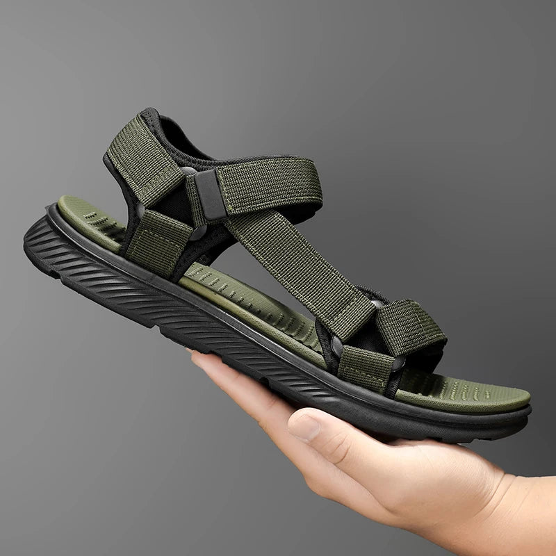 Summer Sandals Outdoor Wadable Man Arch Support Yoga Mat Insole Gladiator Open Beach Slippers Antiskid Durable Flat Men Slides