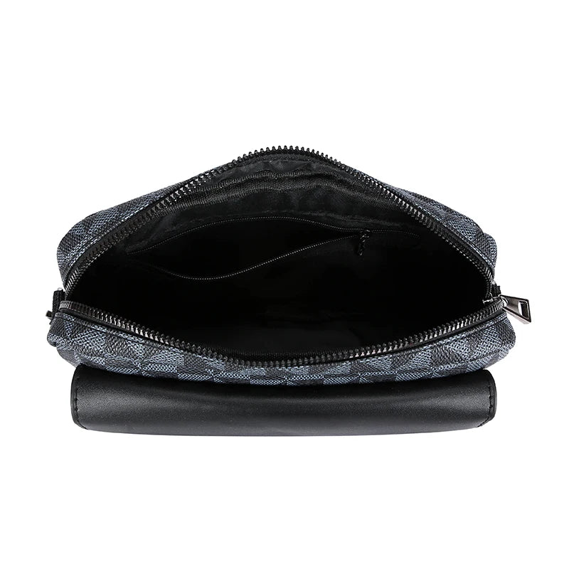 Business Men's Clutch Bags High Quality PU Leather Man's Small Shoulder Bag Multi-Functional Men Handbag Bag With Waist Strap