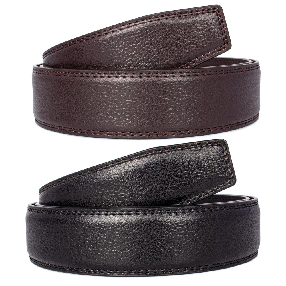 Genuine Leather Belts Without Buckle for Men Women High Quality Male Jeans Belt Large Size Belt No Buckle for Automatic Buckle