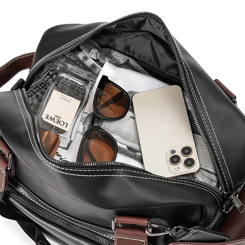 High Quality Handbag Men Business Briefcase Vinatge Fashion Top-Handle Bags For Men Large capacity Travel Laptop Bags Satchels