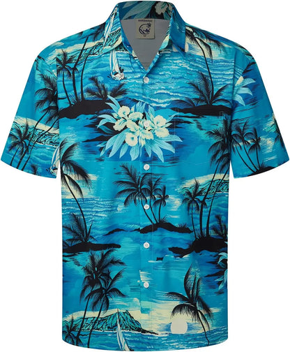 Men's Coconut Tree 3D Print Shirt for Summer - Quick-Drying, Loose Fit, Suitable for Everyday Wear, Perfect for Beach Vacations