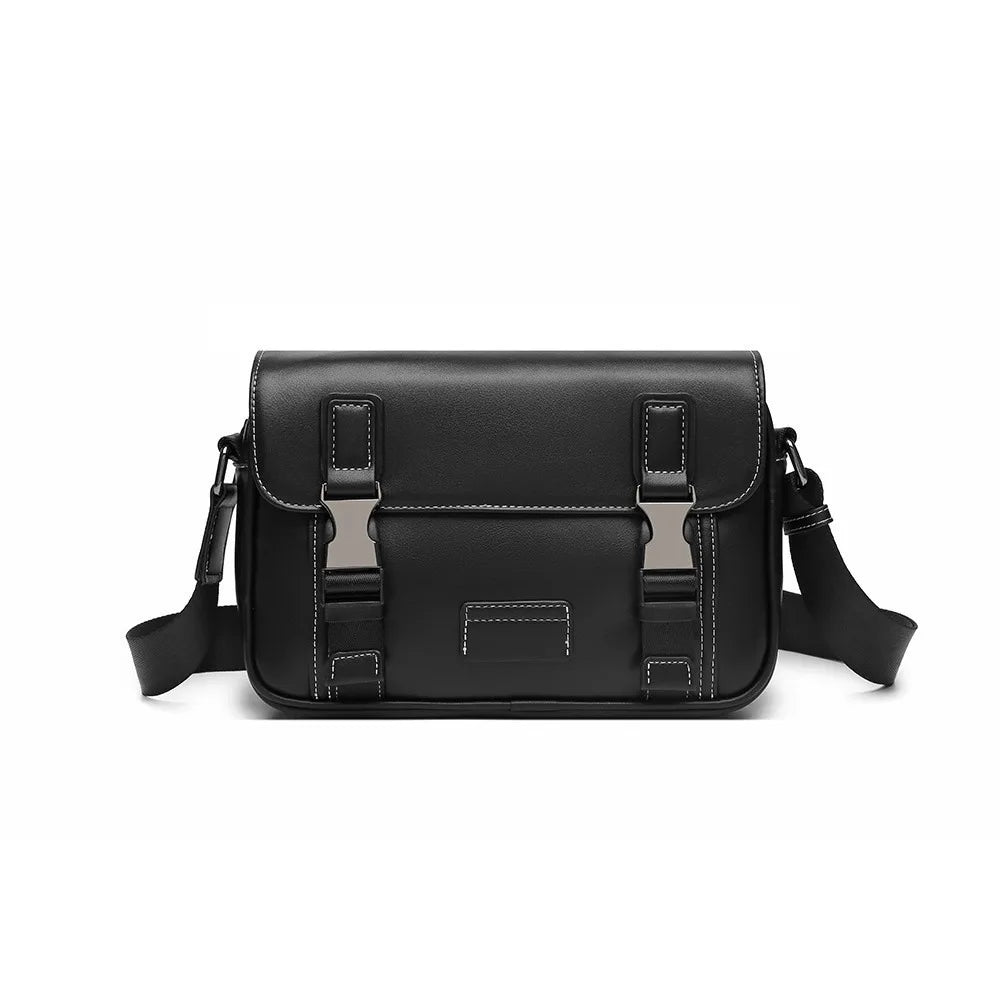 Casual PU Leather Messenger Bag Multi-pocket Design Vintage Shoulder Bag Durable Male Handbags Travel