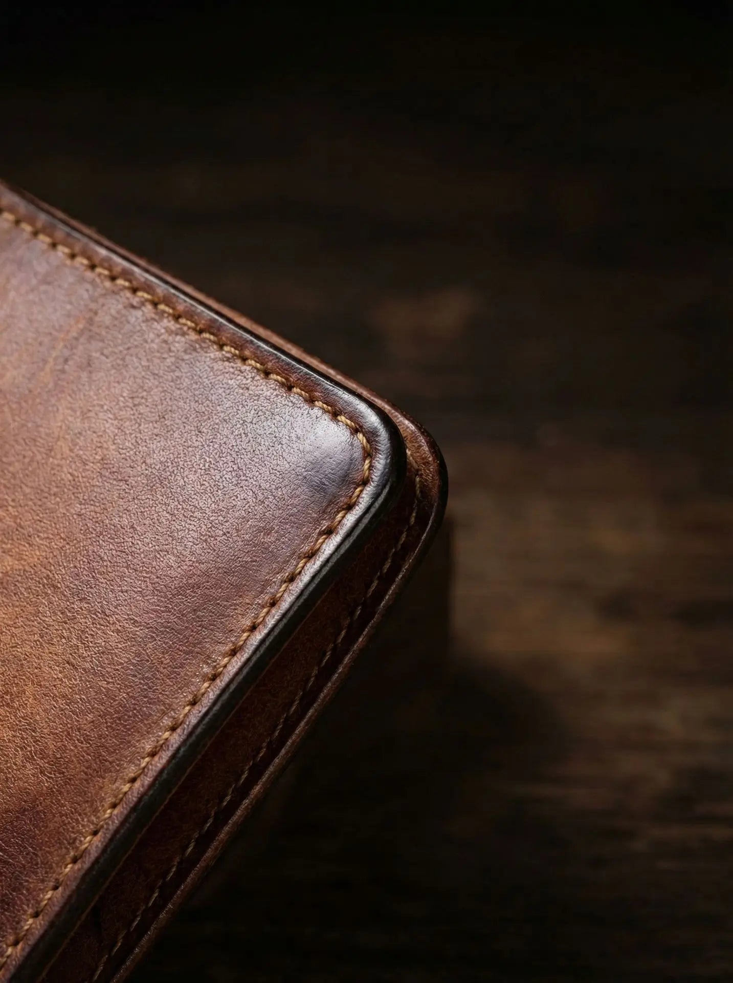 High Quality Genuine Leather Retro Men Wallet Handmade Handbag Phone Pocket Simple Card Bag Big Capacity Soft Male Purses