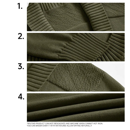 Men's Sweater Cardigan Spring Casual Classic V-neck Solid Color Cardigan Knit Soft Sweater Fashion Male Tops US Size