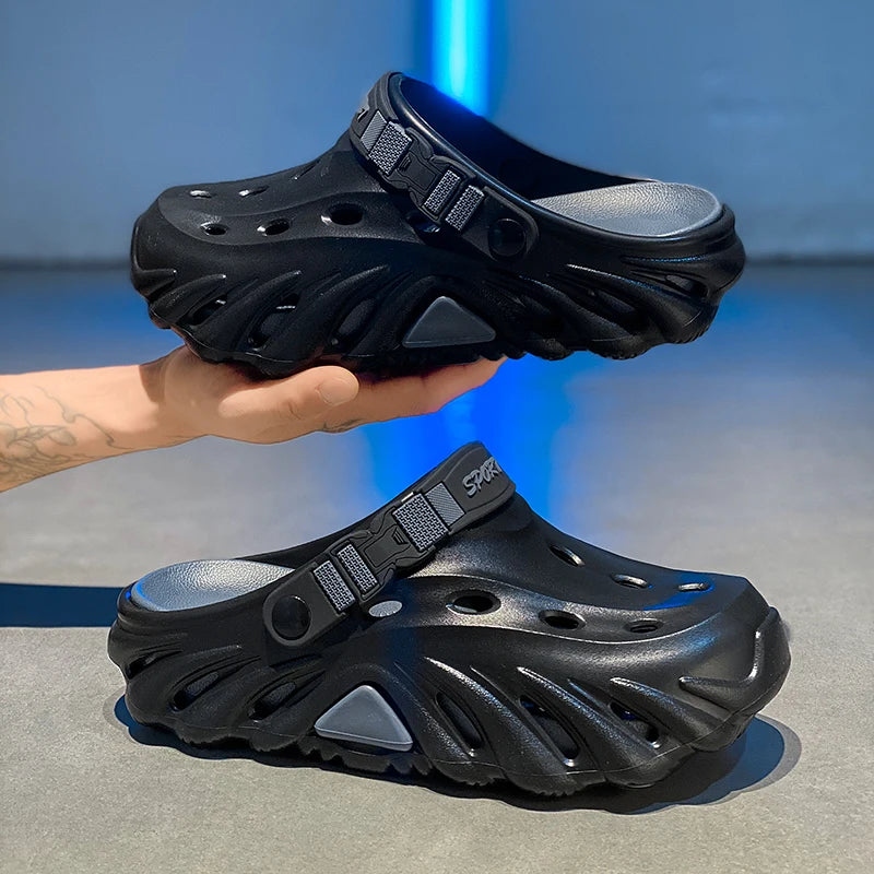 Male Sandals Casual Shoes Outdoor Beach Sandals Women Soft Clogs Garden Bottom Indoor Summer Flip Flops Men Massage Slippers
