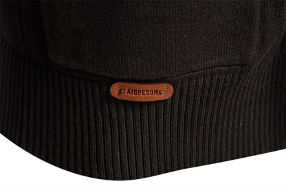 2023 New Winter Cotton Cardigan for Men Quality Mens Sweater Fashion Turn Down Collar Knitted Sweaters for Men