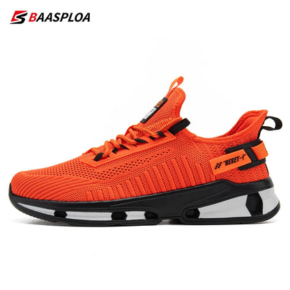 Baasploa Men Running Shoes Lightweight Breathable Jogging Sport Shoes Male Lace-up Fashion Comfort Casual Sneakers Non-slip
