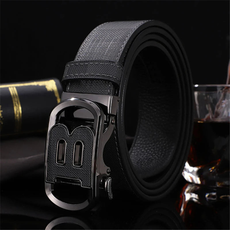 New Wide 34mm Luxury Vintage Designer B Belt Buckle Men High Quality Women Genuine Real Leather Dress Strap Male Belt for Jeans