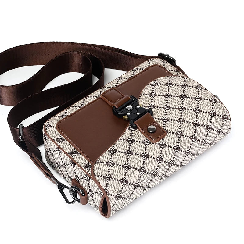 High-End Men's Stylish Crossbody Bag PU Leather Sling Bag Minimalist Business Shoulder Bag Perfect for Daily Commute Travel