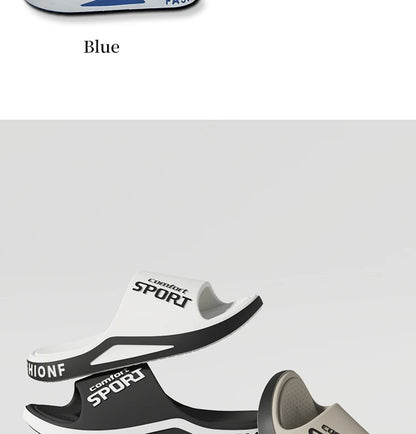 Fashion Men's Sandals Summer EVA Comfortable Anti-Slip Soft Soles House Slippers for Indoor Outdoor Wear Breathable Shower Slide