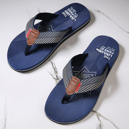 Men's Cotton Slippers Comfortable Breathable Home Footwear Soft Slip On Summer Sandals