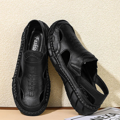 Hot-selling Summer Men's Sandals New Leather Roman Sandals Slippers Outdoor Beach Shoes Male Flip Flops Water Trekking Sandals