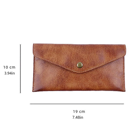Genuine Leather Men Handmade Wallet High Quality Retro Handbag Simple Phone Pocket Card Bag Big Capacity Male Purses