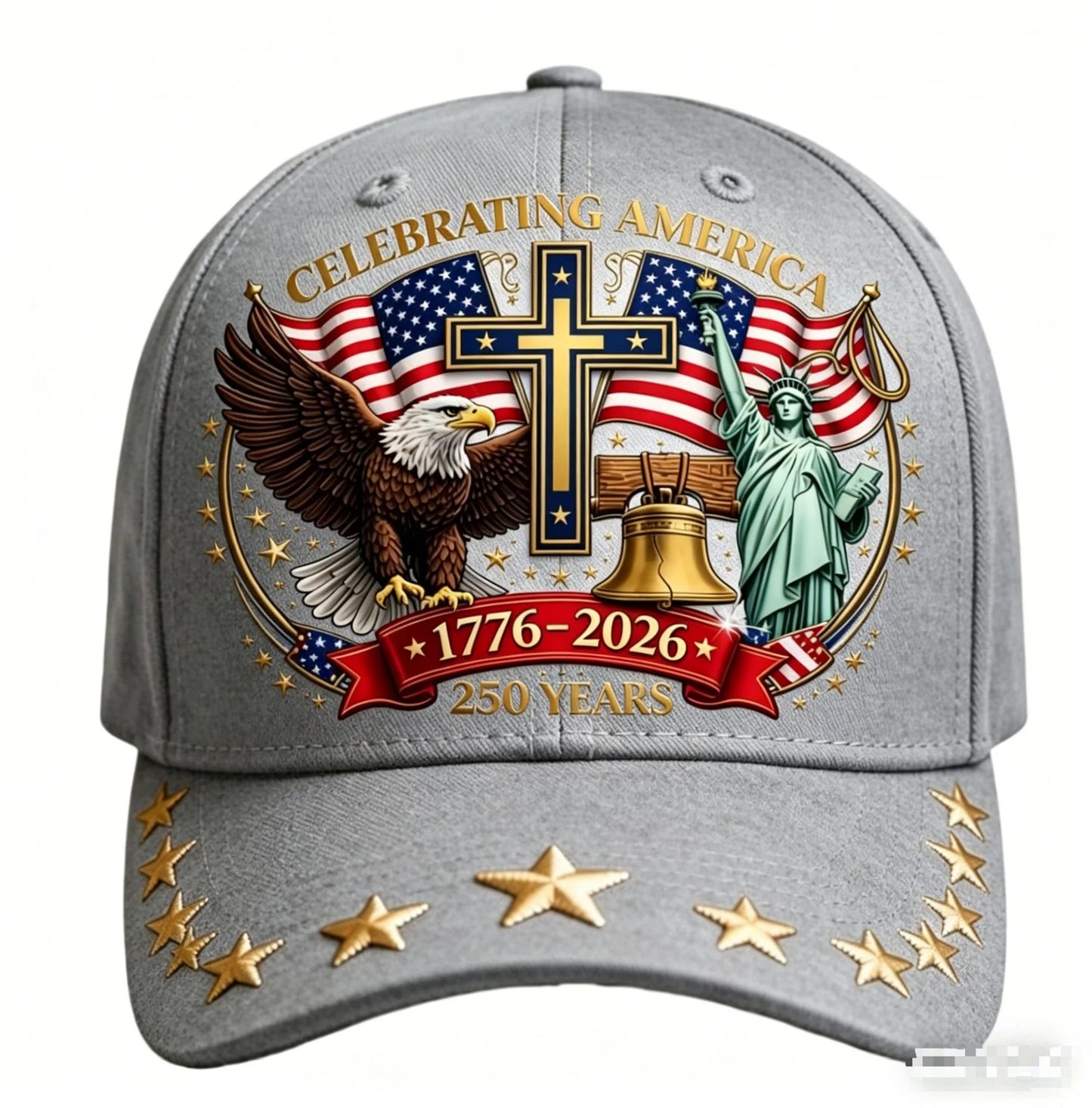 250th Anniversary Patriotic Baseball Caps, Retro Embroidered Adjustable Hats, Independence Day Gifts for History Enthusiasts