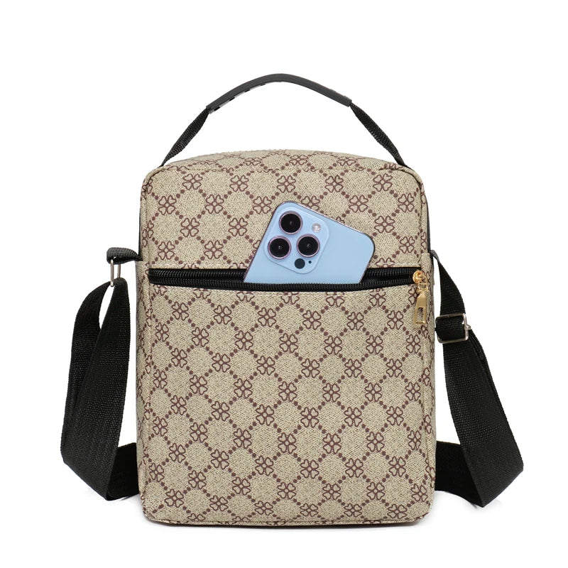 2026 New Fashion Men's Crossbody Bag Casual Multi-Layer Versatile Business Shoulder Bag Handbag