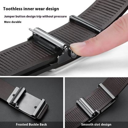 European Male Belt Genuine Leather Belt for man 105-160cm plus size jeans belt Adjustable automatic belt Gifts for Men