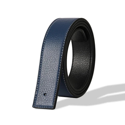 Luxury Brand Belts No Buckle Men High Quality Pin Smooth Buckle Male Straps without Buckle  PU Leather Waistband No Buckle 3.8cm