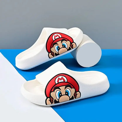 High Quality Unisex Anime Super Bros Slippers EVA Summer Non-Slip Home Bathroom Beach Soft Slippers Cartoon Breathable Sandals