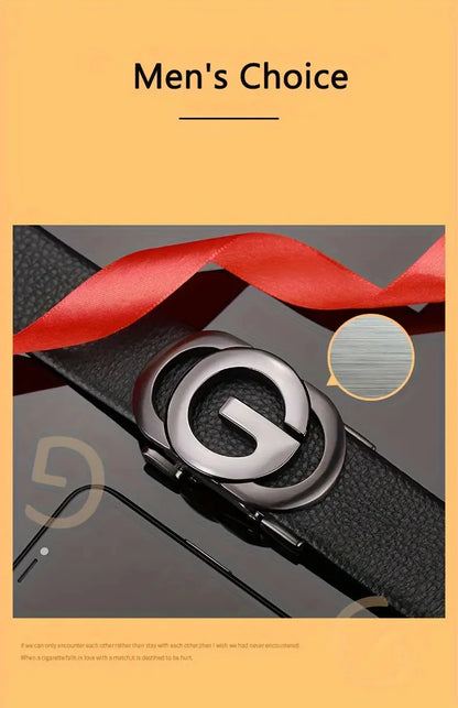 Genuine Leather Belt Metal Alloy Automatic Buckle Brand Luxury Design Waist Belts for Men Strap Male Men belts
