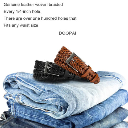 High Quality Genuine Leather Men Belts LONG Large Pin Buckle Metal Automatic Buckle High Quality Casual for Jeans Women Strap
