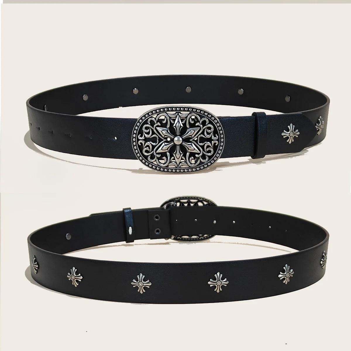 Fashion Punk Belt Cross Melancholic Second-generation Belt Design High Quality Gothic Accessories Plus Size Belt for Men Women