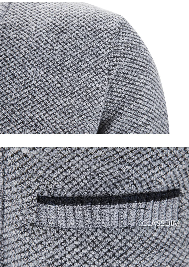 New Autumn Men V-neck Business Cardigans Sweatercoats Winter Warm Cardigan Sweaters Male Casual Cardigans Slim Fit Sweaters 4XL