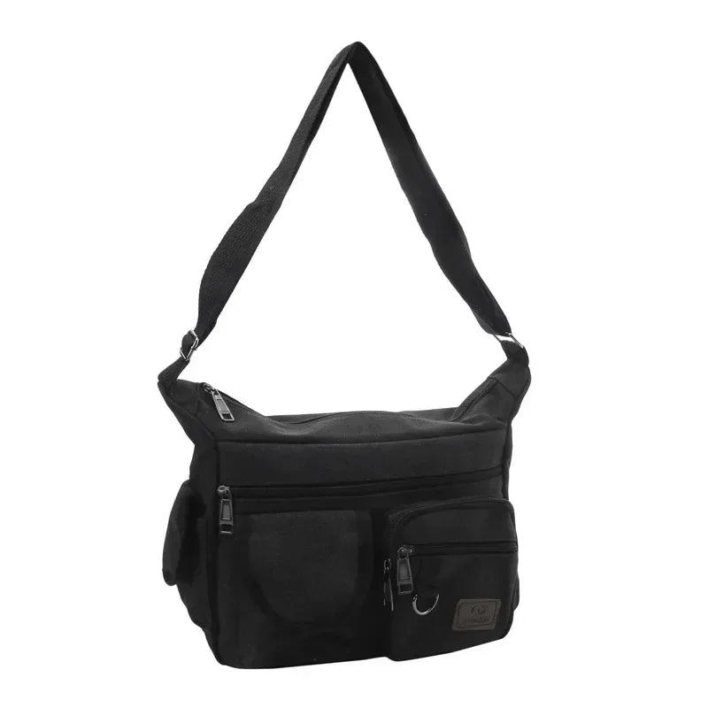 Heren Casual Sling Bag Messenger Crossbody Schouder Unisex Reizen Outdoor Vintage Tassen