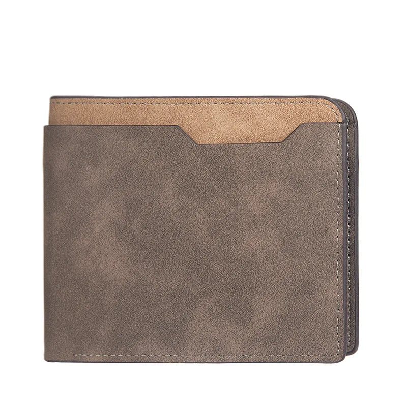 2025 New Short Luxury Men Wallets Slim Card Holder Brand Male Wallet Name Engraved High Quality PU Leather Small Men's Purses