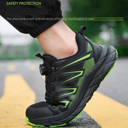 Fashion Safety Shoes Men Steel Toe Work Shoes Anti-smash Anti-puncture protection Construction Functional Shoes Men Work Boots